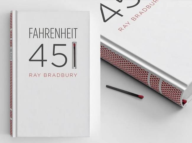 A Fahrenheit 451 speciális kiadásának a gerince gyufagyújtóként is funkcionál.