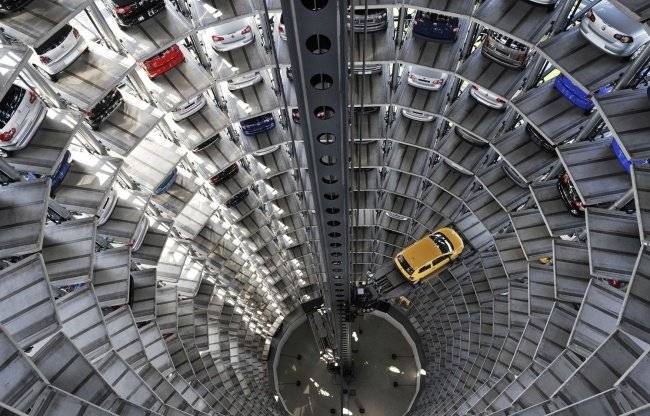 A Volkswagen teljesen automatizált parkolóháza.