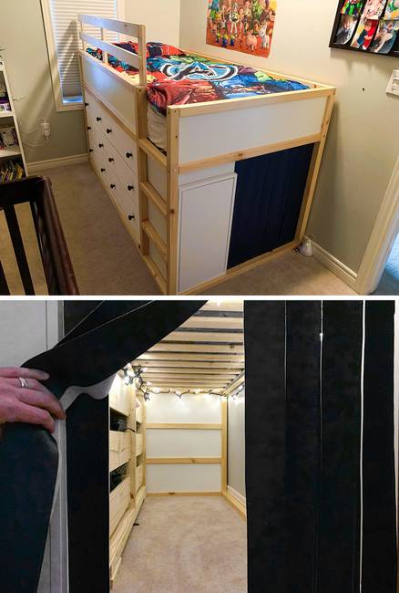 „Ez az Ikea szekrény-ágy-erőd három bútorból lett összerakva."