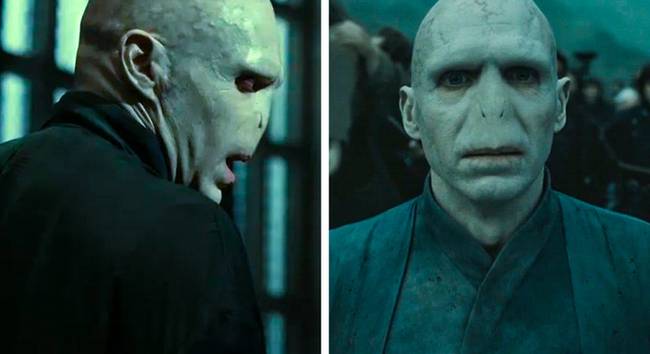 A Harry Potter és a Halál ereklyéi II. részében láthatjuk, ahogy Voldemort ruhája egyre inkább kifakul, minél több horcruxot pusztítanak el.