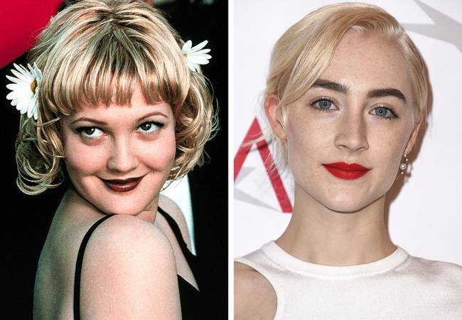Drew Barrymore és Saoirse Ronan, 23 évesen