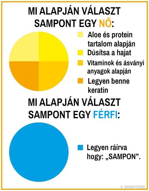 15 kördiagram, mely remekül summázza a férfi és női nem közti ordító különbségeket