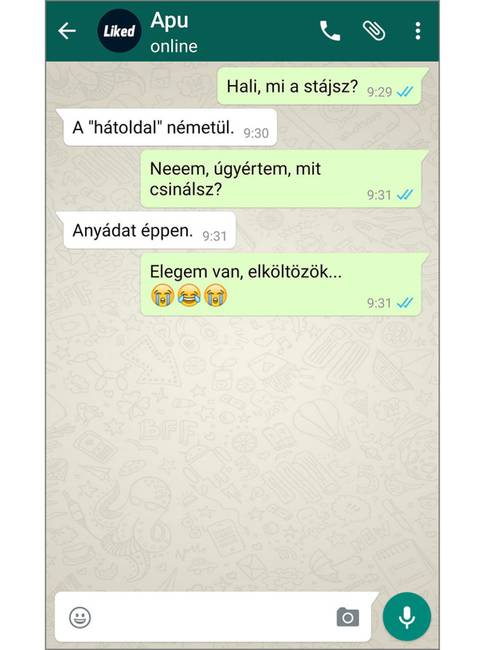 Apuka mindent túlságosan szó szerint vesz.