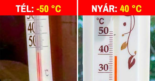 Az oroszországi Yakutföld nagyon jó példa a kontinentális időjárásra. Télen a -50 °C, nyáron pedig a +40 °C sem ritka.