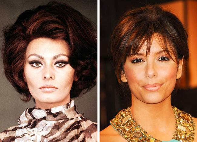 Sophia Loren és Eva Longoria 33 évesen.