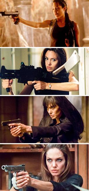 Angelina Jolie: a fegyver-virtuóz.