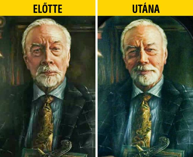 A Tőrbe ejtve című filmben Harlan Tromby arcképe észrevehetően megváltozott: a film vége felé, amikor a bűnöző elfogták, elégedett vigyor jelent meg a kastély tulajdonosának arcán.
