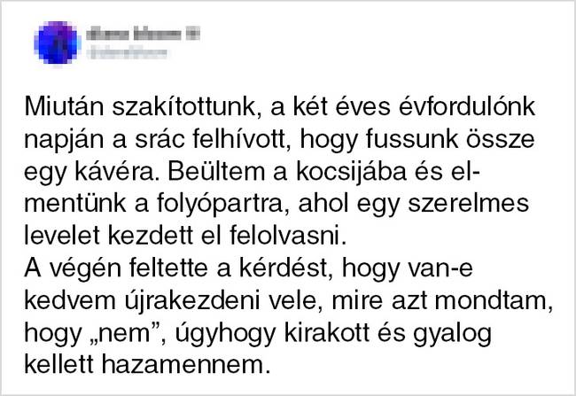 Az internetezők megosztották, hogy milyen volt életük legröhejesebb szakítása