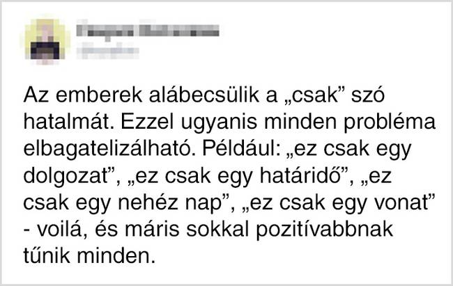 Minden csak hozzáállás kérdése.