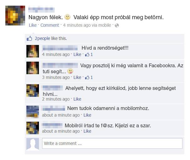 Valaki nagyon vágyhat a figyelemre.