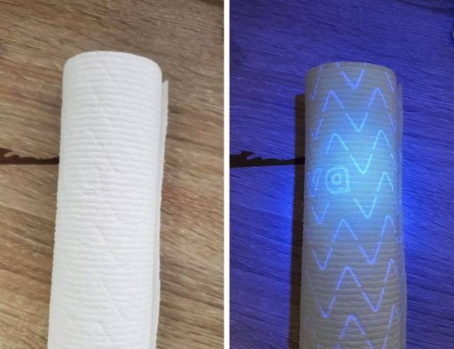 „A papírtörlőm világít a sötétben."