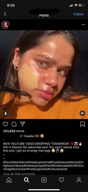 „Ezt a sminkest az Instagramon találtam."