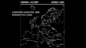 Az 1986-os csernobili katasztrófa egész Európát beborító radioaktív felhőjének terjedése.