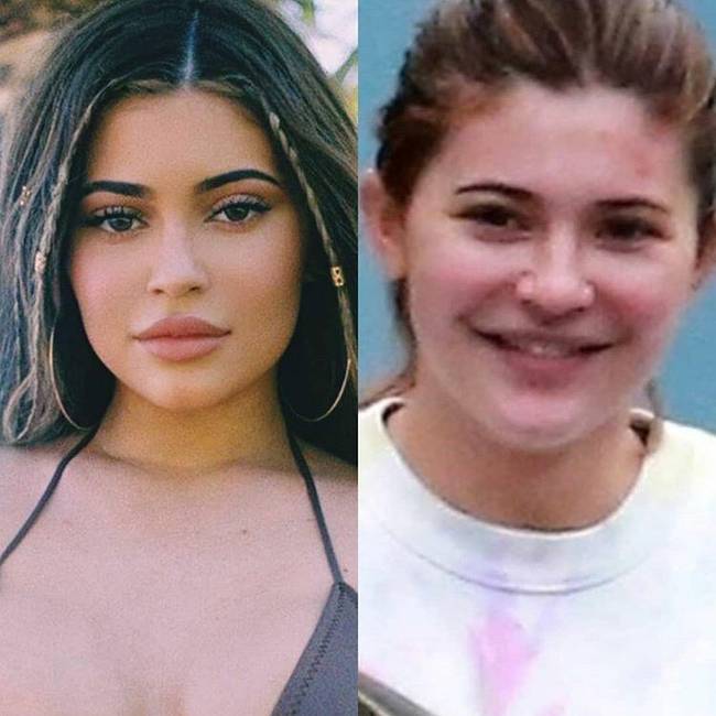Kylie Jenner az Instagramon és a valóságban.