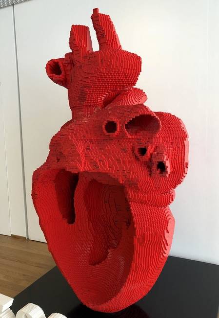 Ez az anatómiailag pontos szív több ezer LEGO kockából készült.