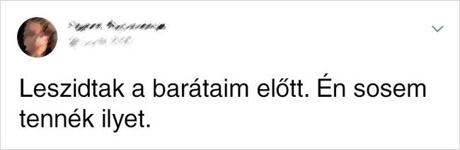barátok előtt leszidás