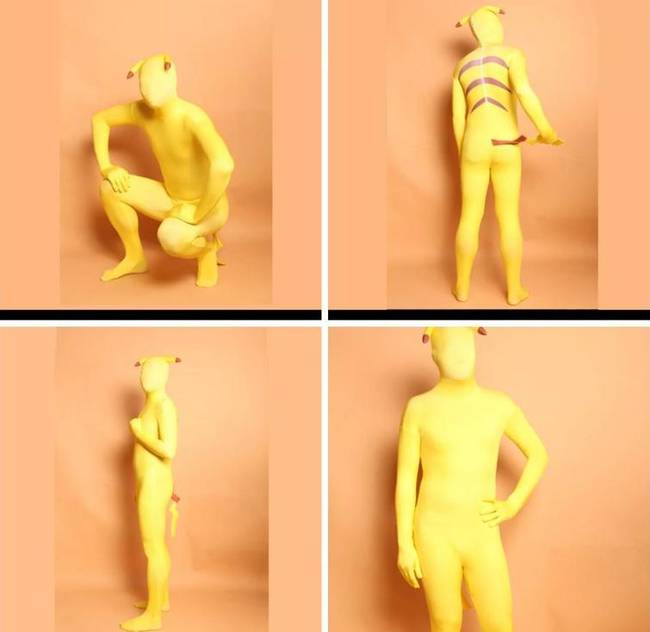 Hátborzongató Pikachu-jelmez.