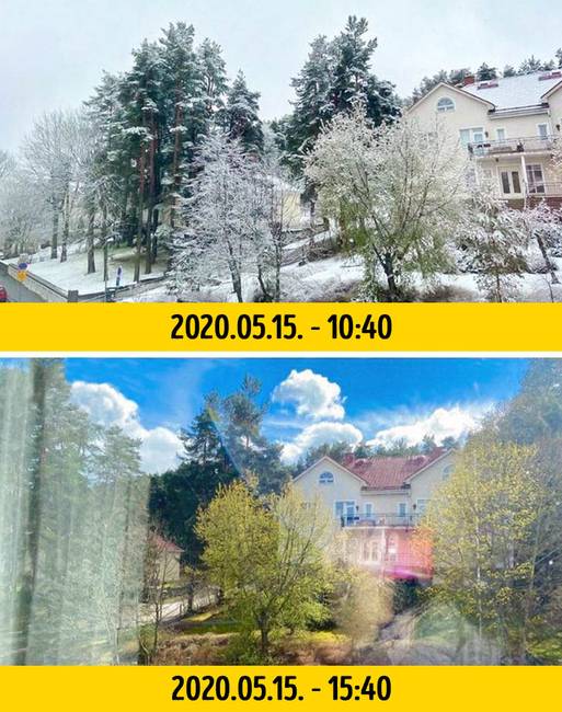 Ennyit változhat az időjárás pusztán 5 óra leforgása alatt. Üdv Finnországban!