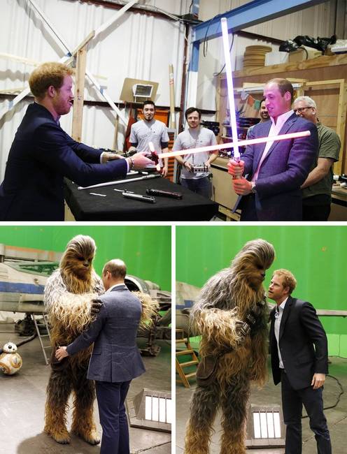 Henrik és Vilmos herceg részt vettek a Csillagok háborúja forgatásán.