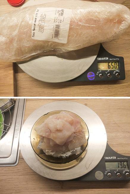 Fagyasztott hal: amilyen volt és amilyen lett a kiolvasztás után.