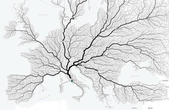 Igaz a mondás: tényleg minden út Rómába vezet.