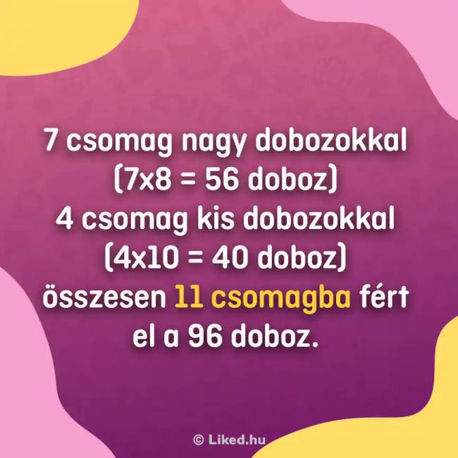 csomagolás válasz