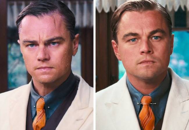 A nagy Gatsby: Gatsby teljesen elázik az esőben, a következő jelenetben azonban máris csontszáraz.