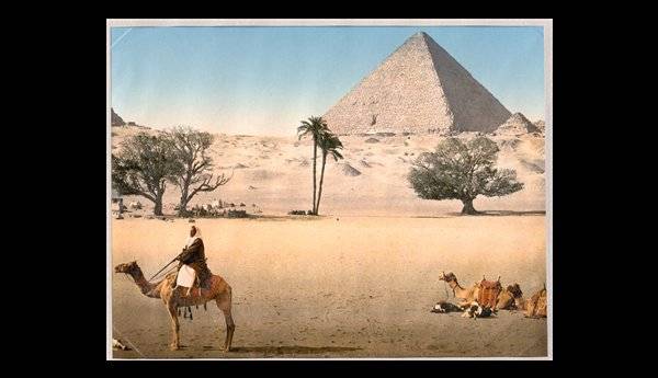 A nagy piramis, Kairó, Egyiptom, ~1890.