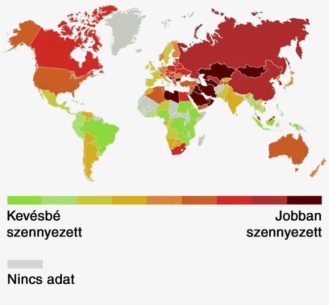 A világ legszennyezettebb országai.