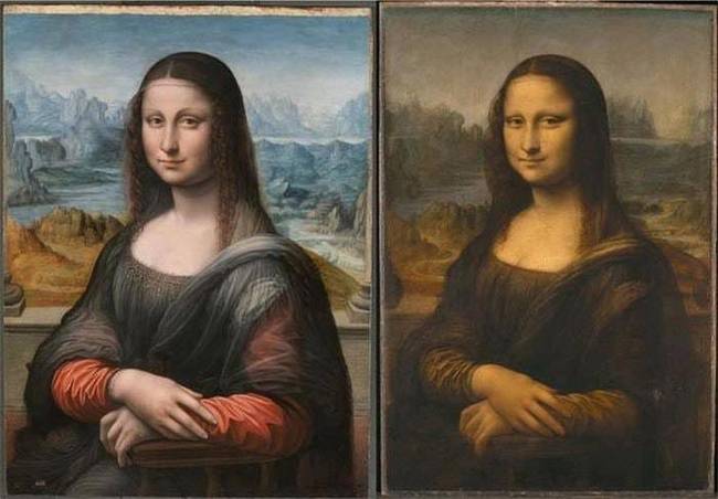Leonardo da Vinci egyik tanítványa által készített Mona Lisa festmény, mely - az eredetivel ellentétben - nem vesztette el a színét.