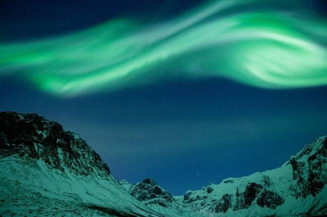 Aurora Borealis Norvégiában.