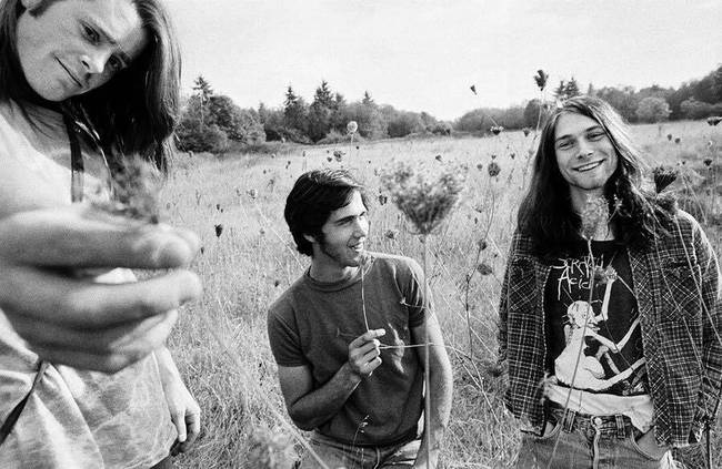 A Nirvana csapat egyik első fotózása, 1988-ban.