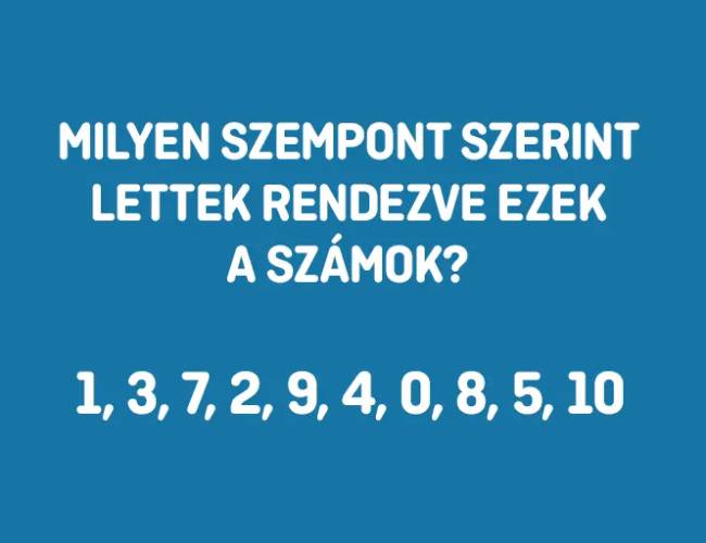 Számok rendezése