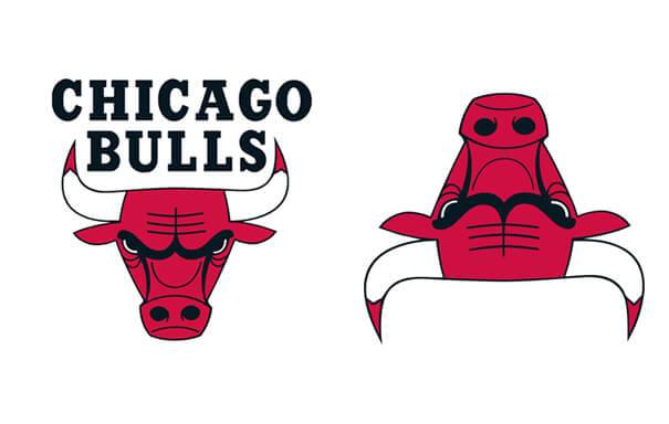 A Chicago Bulls logója megfordítva éppen olyan, mint egy mérges robot, aki könyvet olvas.