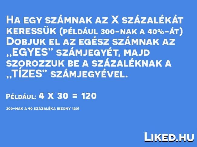 Hogyan számoljunk százalékot.