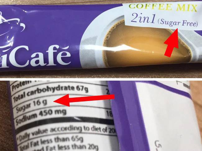 „Direkt cukormentes kávét vettem, de mint kiderült, csak van benne azért 16 gramm cukor."