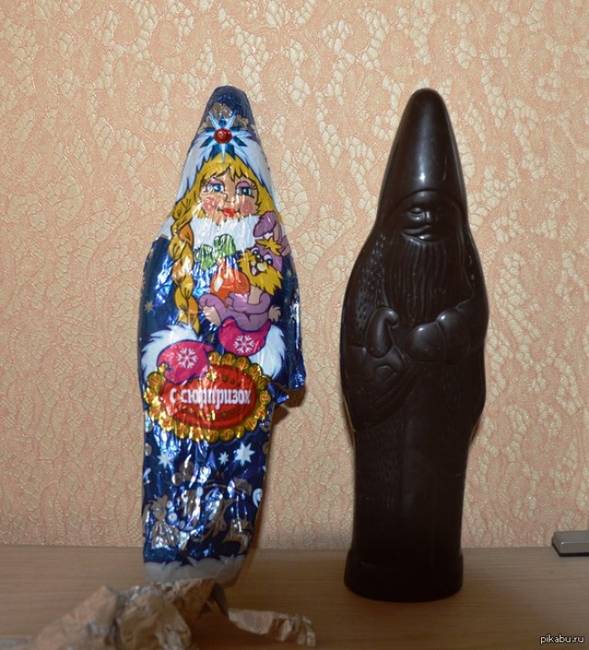 Télanyós csoki, amiről kiderült, hogy csak egy 'nőnek öltözött télapó', semmi több.