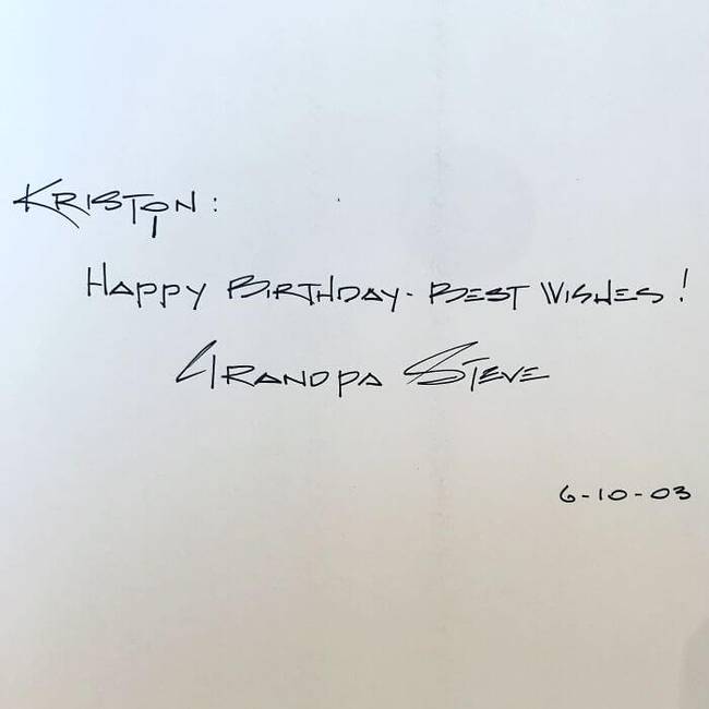 „A nagypapámnak rendkívül egyedi a kézírása."