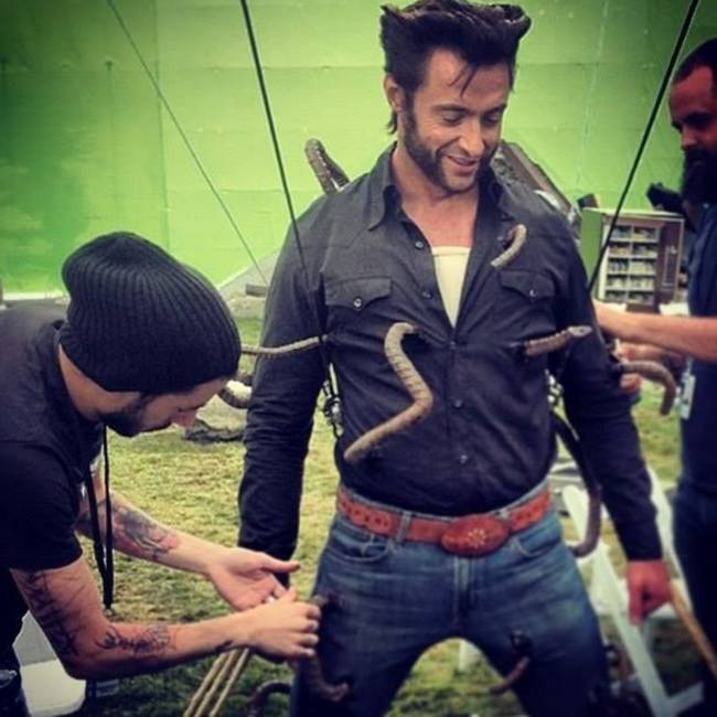 Hugh Jackman, az X-Men: Az eljövendő múlt napjai című film forgatásán.