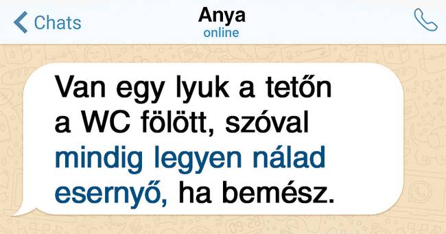 Ha valahol, akkor a WC-n ülve aztán tényleg békére vágyik az embere, és nem erre. :D