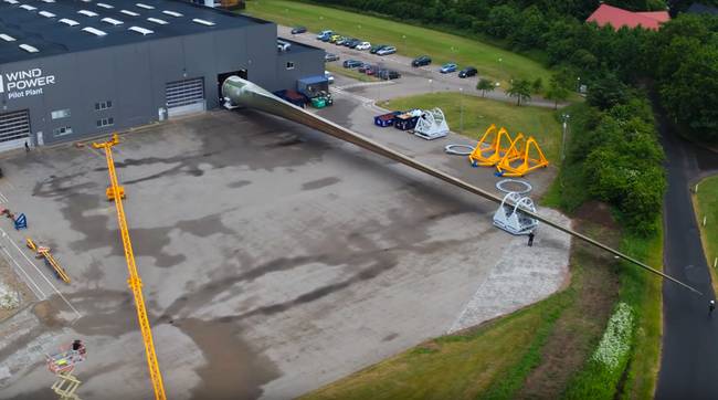 A világ leghosszabb szélturbina lapátja. (88,4 m)