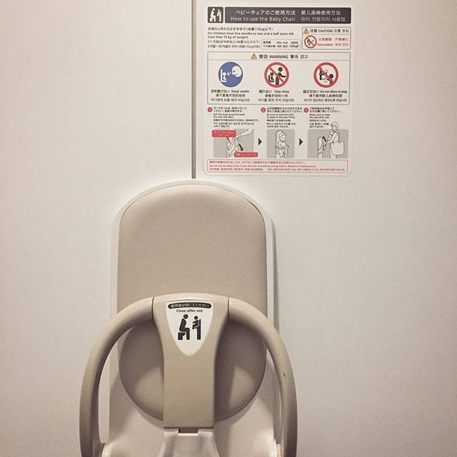 Nyilvános WC, gyereküléssel.