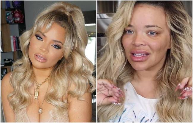 Trisha Paytas egy tévéműsorban megmutatta, hogyan néz ki smink nélkül. Óh.