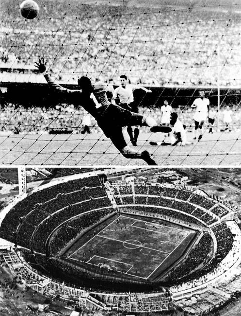 A történelem első labdarúgó világbajnoksága - 1930. júliusában, Uruguayban.