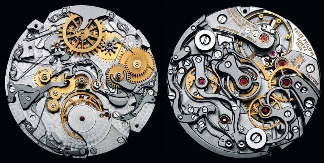 Egy Patek Philippe karóra végeláthatatlan mechanizmusa.