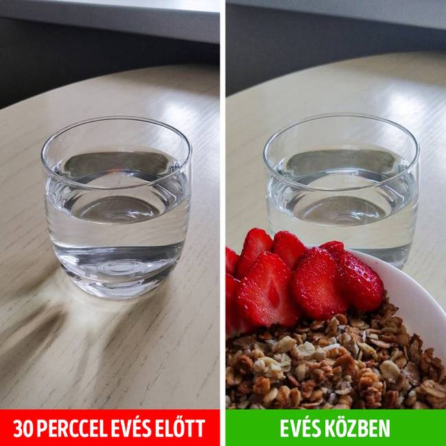 „Nem szabad inni evés közben"