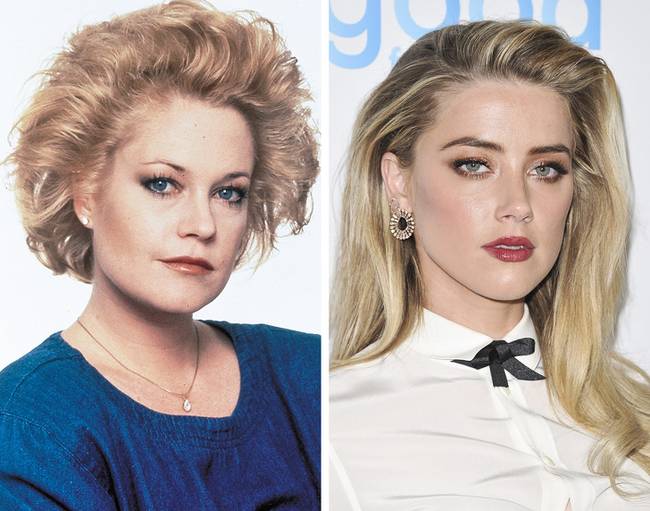 Melanie Griffith és Amber Heard, 31 évesen