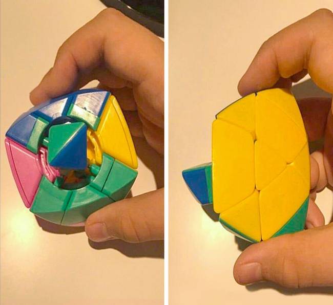 Ez található egy Rubik-kocka belsejében.