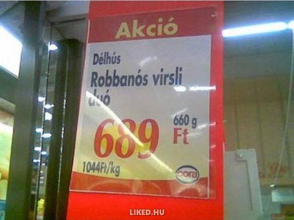 Nem tudjuk, hogy befele menet robban, vagy netán kifele...mindenesetre jobb vigyázni vele.