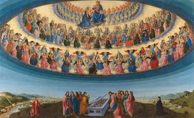 „Szűz Mária mennybevétele”, Francesco Botticini.